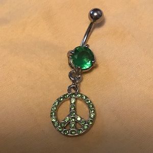 Peace Belly Button Ring